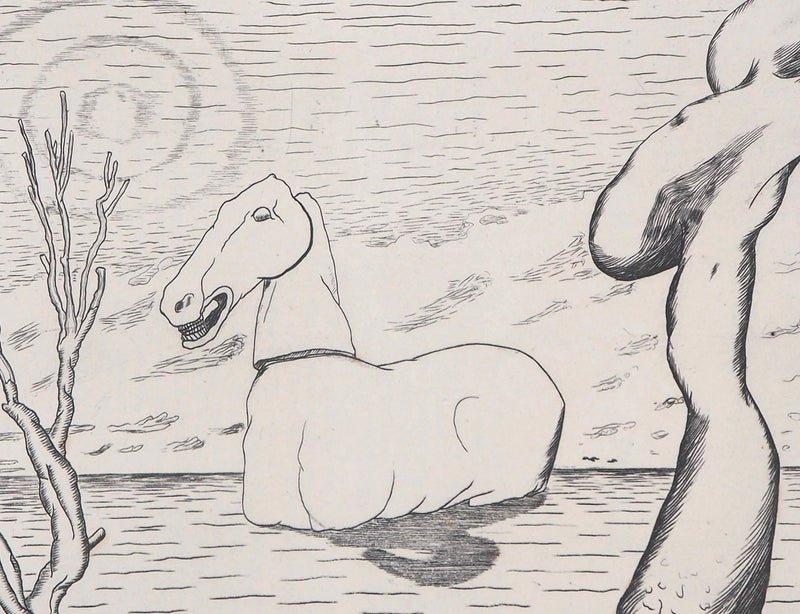Roger VIEILLARD : Cheval surréaliste, Gravure originale (photo de détail 5) - Crédit photo : Galerie Art.Paris