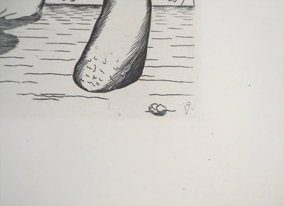 Roger VIEILLARD : Cheval surréaliste, Gravure originale (photo de détail 3) - Crédit photo : Galerie Art.Paris