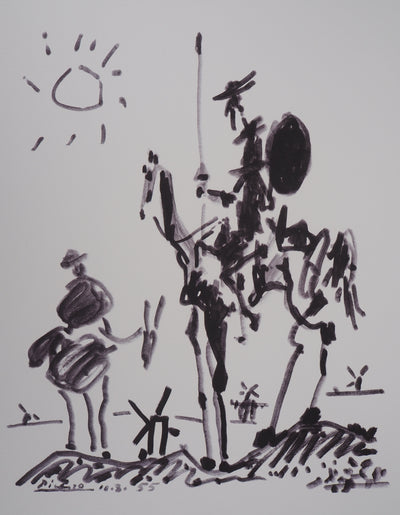 Pablo PICASSO : Don Quichotte, Lithographie signée