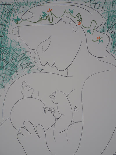 Pablo PICASSO : Maternité, grand modèle, Lithographie originale (photo de détail 7) - Crédit photo : Galerie Art.Paris