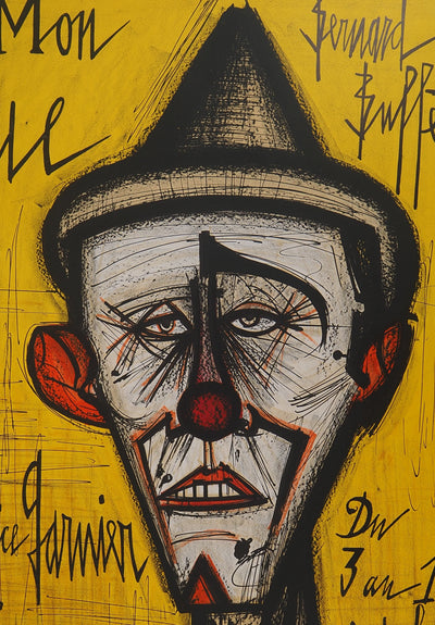 Bernard BUFFET : Mon Cirque, le clown, Affiche originale (photo de détail 4) - Crédit photo : Galerie Art.Paris