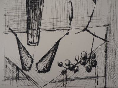 Bernard BUFFET : Nature morte aux bouquet et aux fruits, Gravure originale (photo de détail 4) - Crédit photo : Galerie Art.Paris