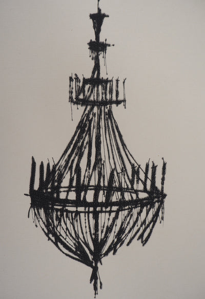 Bernard BUFFET : Le lustre, Gravure originale (photo de détail 3) - Crédit photo : Galerie Art.Paris