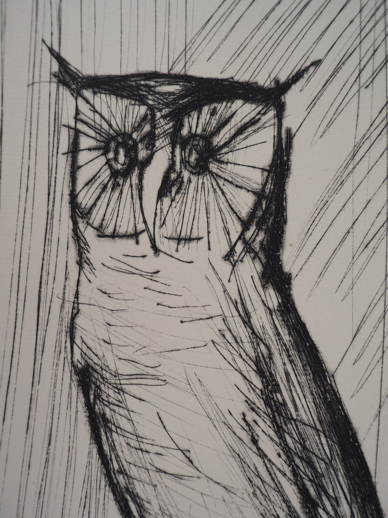 Bernard BUFFET : Le Hibou, Gravure originale (photo de détail 4) - Crédit photo : Galerie Art.Paris