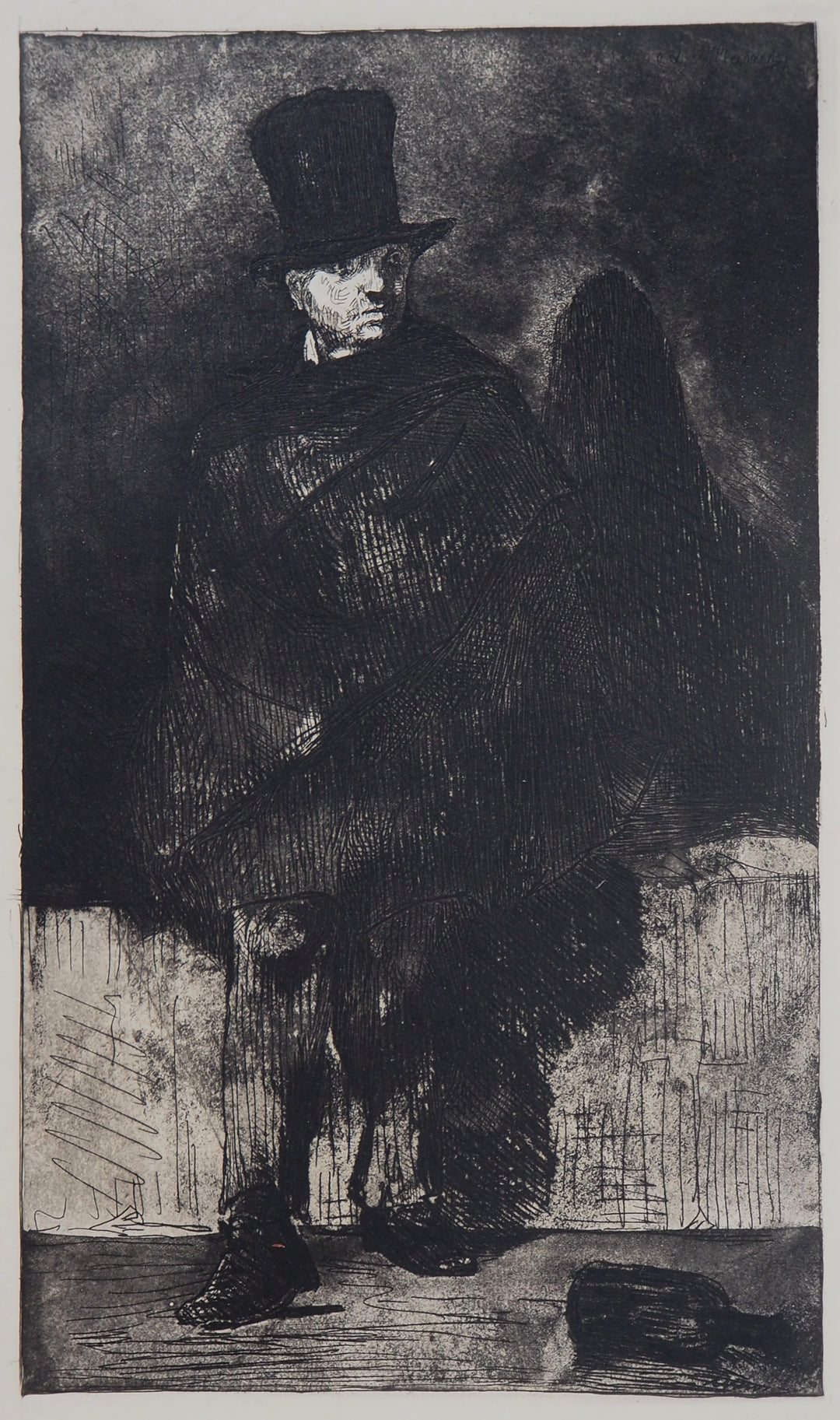 Edouard MANET: The Absinthe Drinker, Original Engraving – art.paris