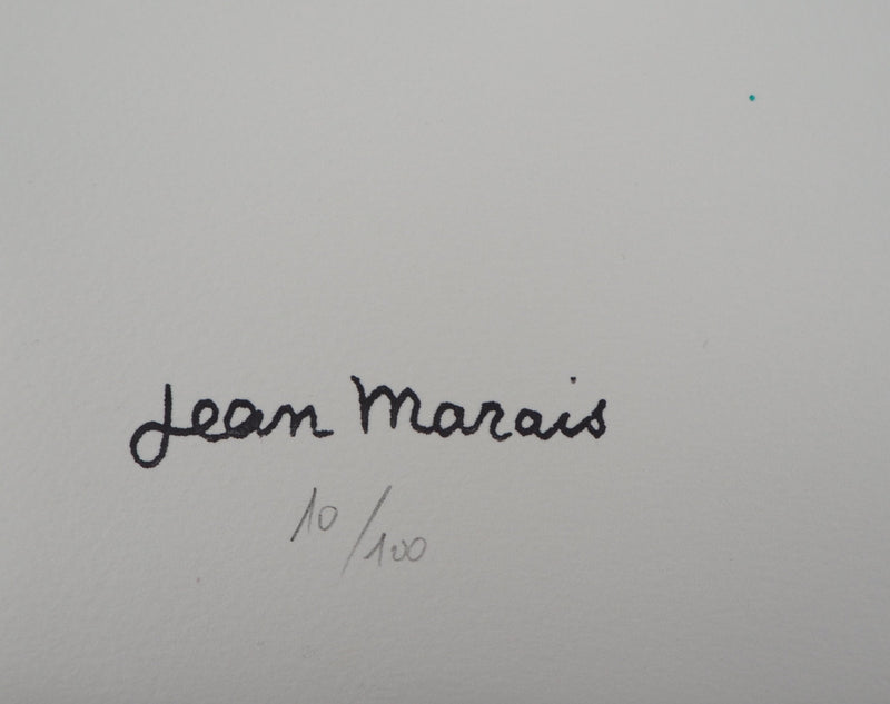 Jean MARAIS : Portrait de Jean Cocteau, Lithographie originale (photo de détail 3) - Crédit photo : Galerie Art.Paris