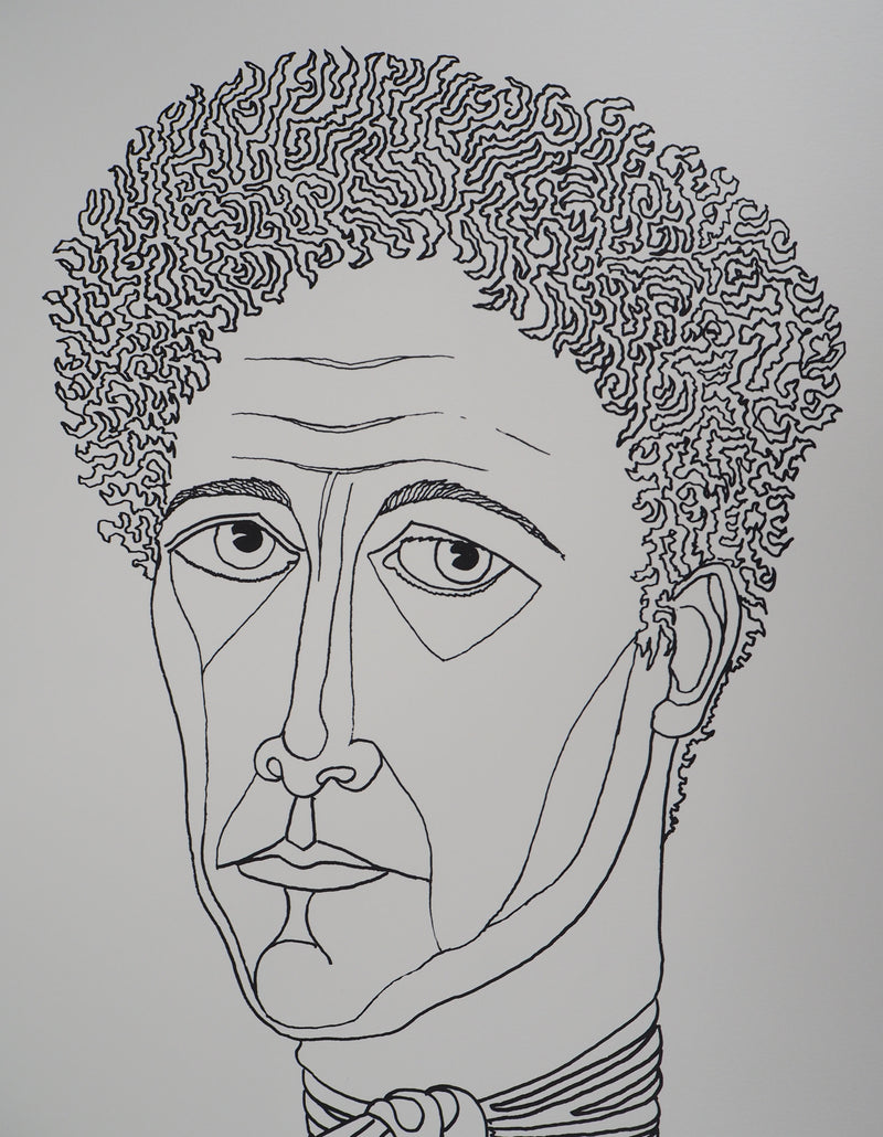 Jean MARAIS : Portrait de Jean Cocteau, Lithographie originale (photo de détail 5) - Crédit photo : Galerie Art.Paris