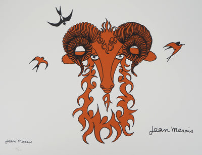 Jean MARAIS : Zodiaque, le Bélier, Lithographie originale (photo de détail 2) - Crédit photo : Galerie Art.Paris