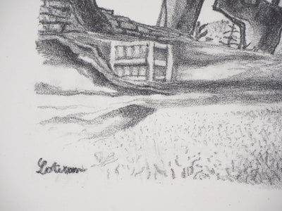 Robert LOTIRON : Paysage en Corrèze (Le Perrier), Lithographie originale (photo de détail 7) - Crédit photo : Galerie Art.Paris