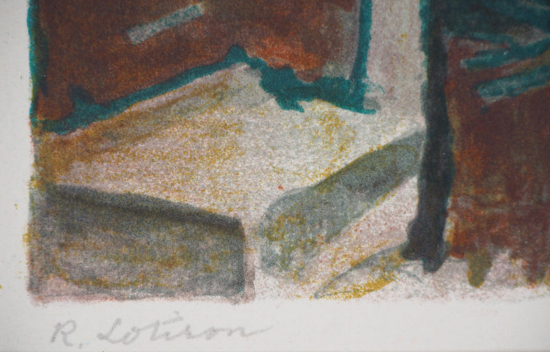 Robert LOTIRON : Bretagne, le détroquage des huitres, Lithographie originale (photo de détail 2) - Crédit photo : Galerie Art.Paris