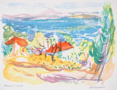 Charles CAMOIN : Bord de mer près de Saint Tropez, Lithographie originale (photo de détail 2) - Crédit photo : Galerie Art.Paris