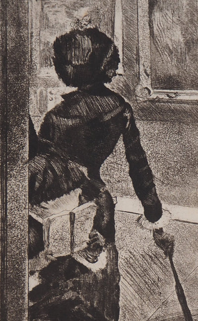 Edgar DEGAS : Au Louvre, la peinture, Mary Cassatt, Gravure originale (photo de détail 5) - Crédit photo : Galerie Art.Paris