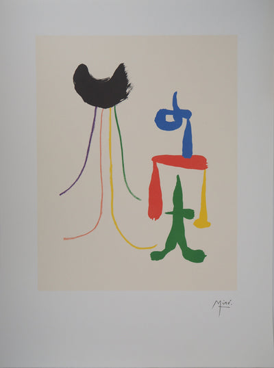 Joan MIRO : Couple surréaliste, Lithographie originale (vue générale) - Crédit photo : Galerie Art.Paris