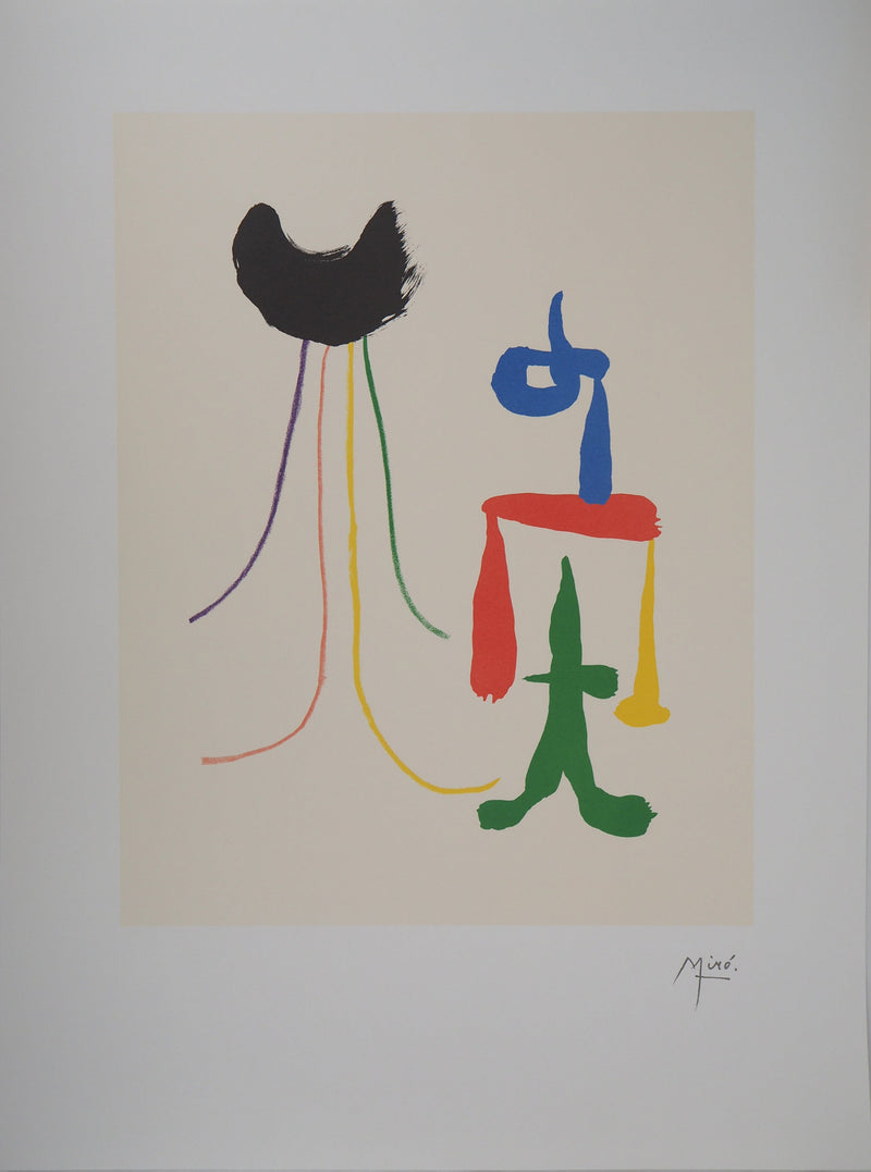 Joan MIRO : Couple surréaliste, Lithographie originale (vue générale) - Crédit photo : Galerie Art.Paris