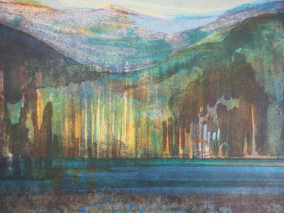 Camille HILAIRE : Alsace, Le lac d’Altenweiher, Lithographie originale (photo de détail 5) - Crédit photo : Galerie Art.Paris