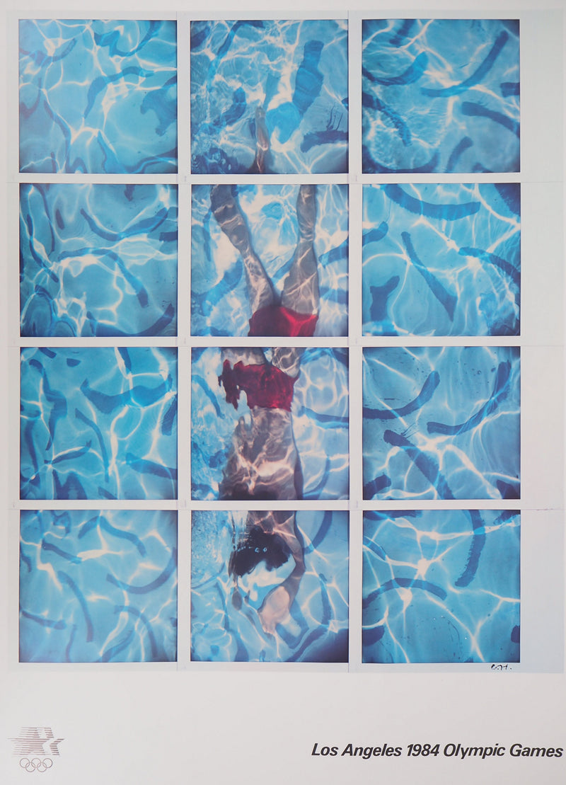 David HOCKNEY : Swimmer, Pool Diver, Lithographie originale (vue générale) - Crédit photo : Galerie Art.Paris