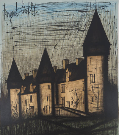 Bernard BUFFET : Château de Culan, Lithographie originale (photo de détail 5) - Crédit photo : Galerie Art.Paris