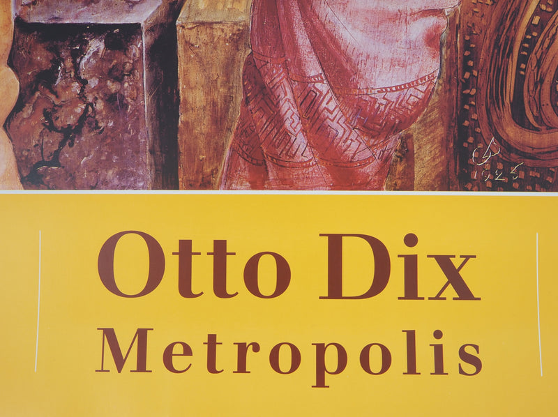 Otto DIX : Metropolis, 3 femmes, Affiche originale (photo de détail 8) - Crédit photo : Galerie Art.Paris