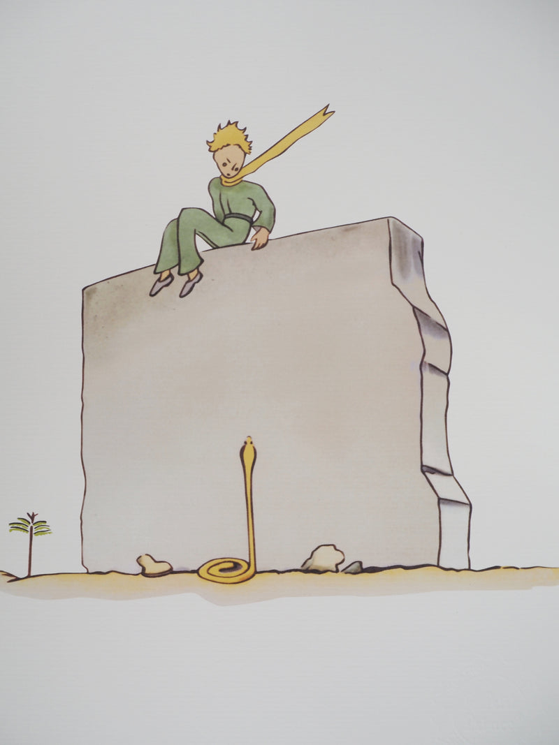 Antoine DE SAINT-EXUPERY : Le Petit Prince et le serpent, Lithographie originale (photo de détail 2) - Crédit photo : Galerie Art.Paris