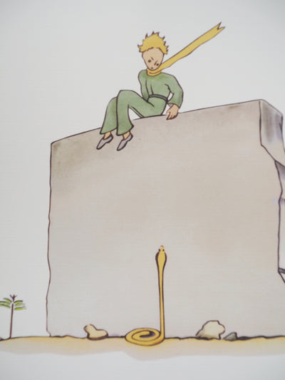 Antoine DE SAINT-EXUPERY : Le Petit Prince et le serpent, Lithographie originale (photo de détail 4) - Crédit photo : Galerie Art.Paris