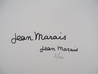 Jean MARAIS : Jean Gabin et Moi, Lithographie originale (photo de détail 3) - Crédit photo : Galerie Art.Paris