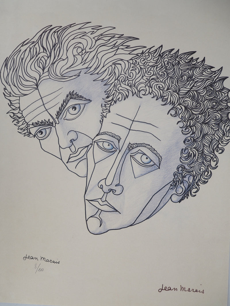 Jean MARAIS : Jean Cocteau et Moi, Lithographie originale (photo de détail 2) - Crédit photo : Galerie Art.Paris