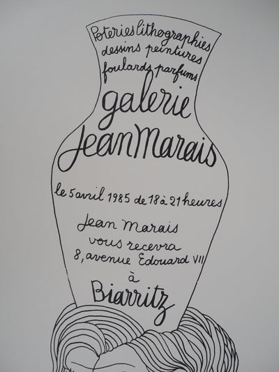 Jean MARAIS : Homme à la poterie (Exposition, galerie à Biarritz), Lithographie originale (photo de détail 4) - Crédit photo : Galerie Art.Paris