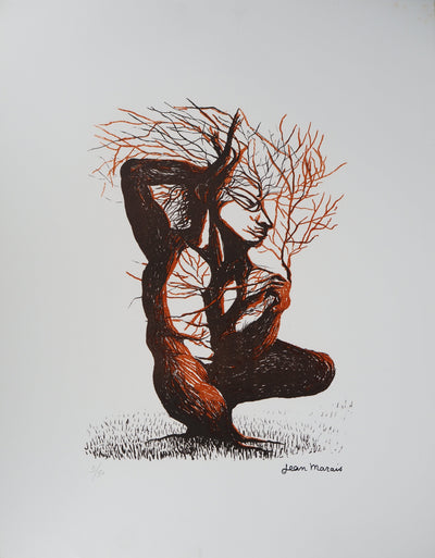 Jean MARAIS : L'homme arbre, Lithographie originale (vue générale) - Crédit photo : Galerie Art.Paris