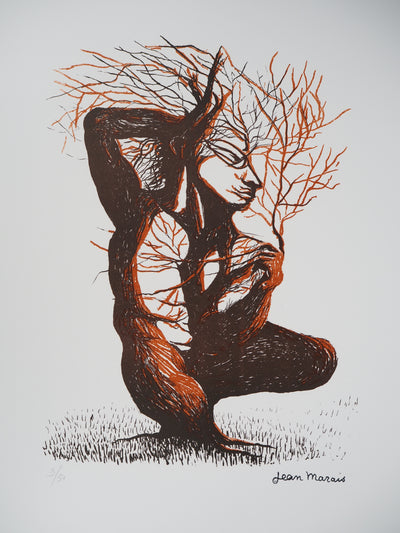 Jean MARAIS : L'homme arbre, Lithographie originale (photo de détail 2) - Crédit photo : Galerie Art.Paris