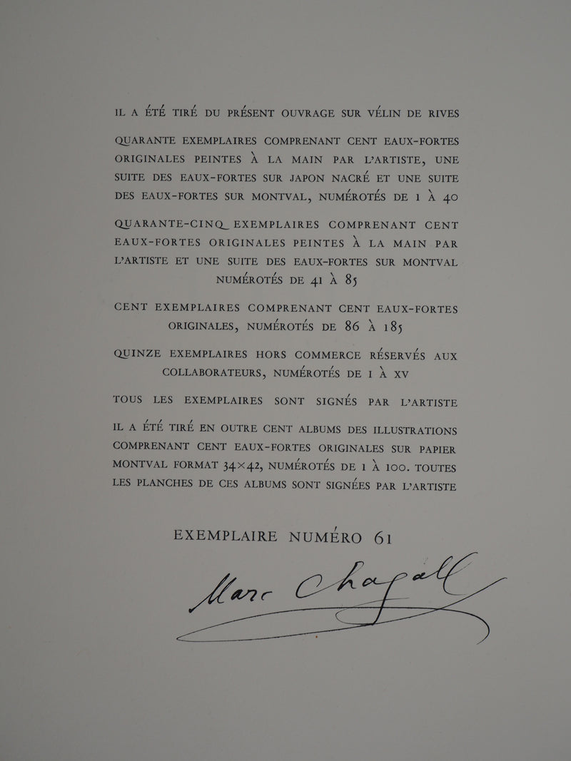 Marc CHAGALL : La course du lièvre (Le lièvre et les grenouilles), Gravure originale (photo de détail 8) - Crédit photo : Galerie Art.Paris