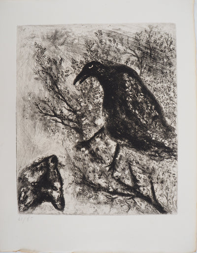 Marc CHAGALL : Le corbeau et le renard, Gravure originale (vue générale) - Crédit photo : Galerie Art.Paris