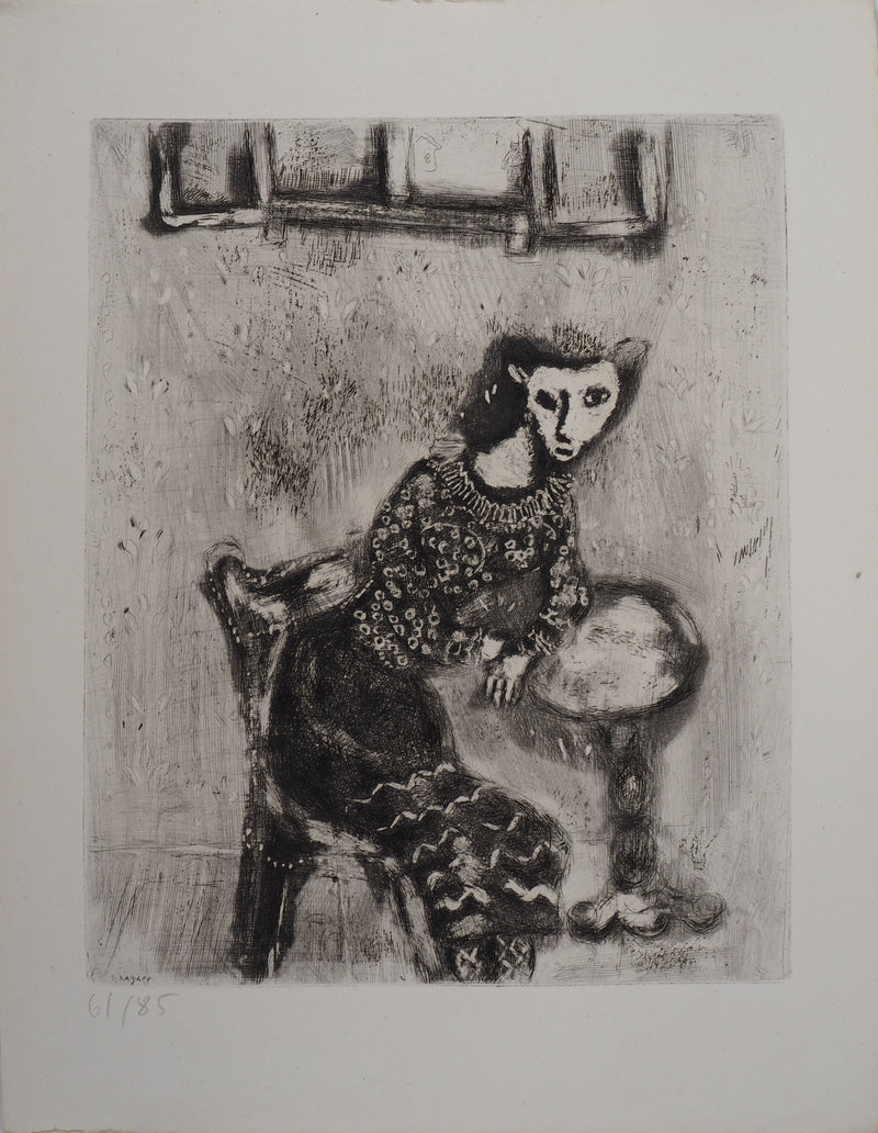 Marc CHAGALL : La femme chat, Gravure originale signée