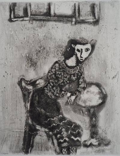 Marc CHAGALL : La femme chat, Gravure originale signée