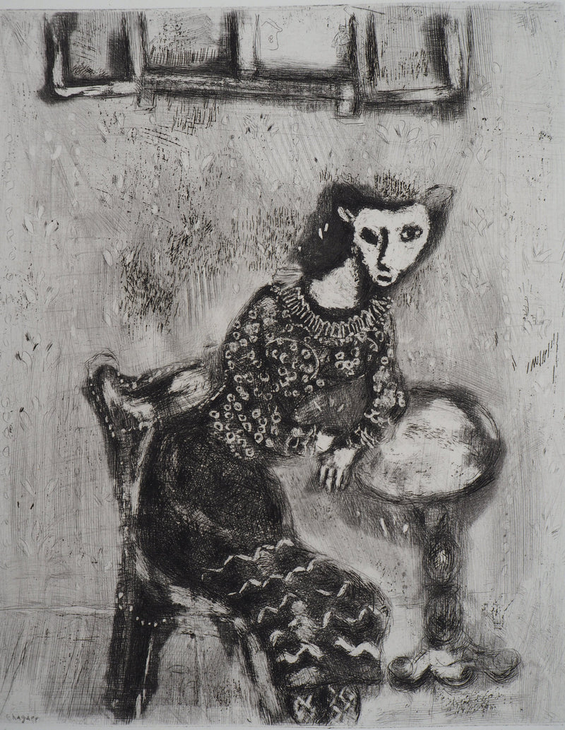 Marc CHAGALL : La femme chat, Gravure originale signée