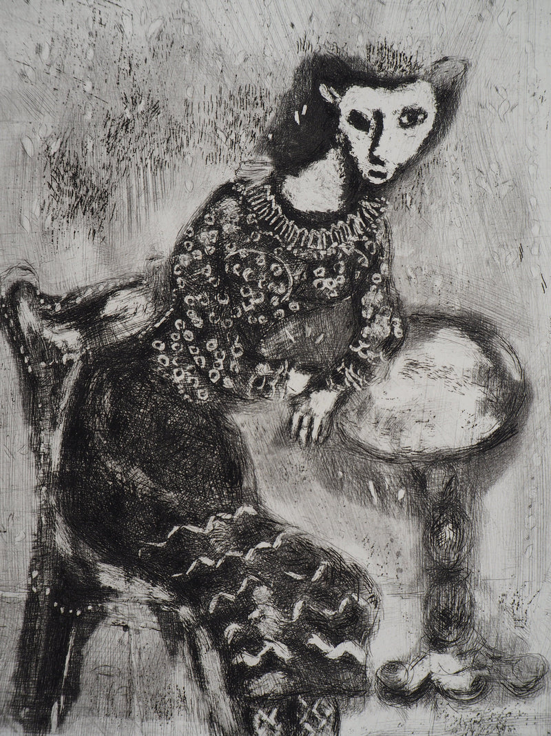 Marc CHAGALL : La femme chat, Gravure originale signée