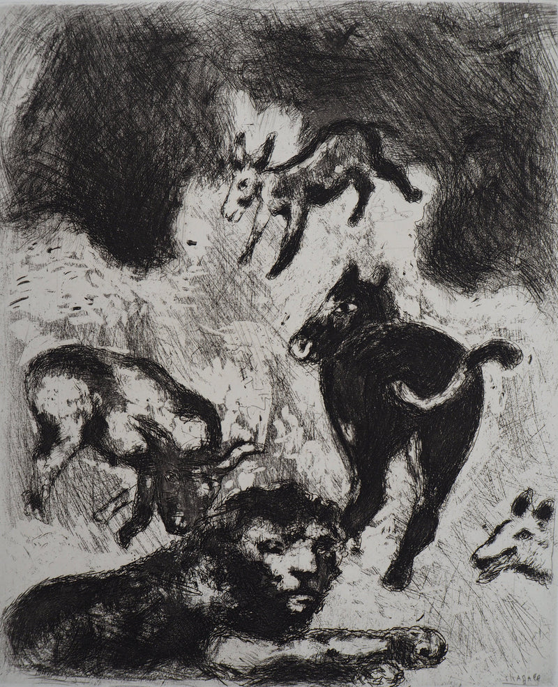 Marc CHAGALL : Le vieux lion, Gravure originale (photo de détail 3) - Crédit photo : Galerie Art.Paris