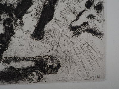 Marc CHAGALL : Le vieux lion, Gravure originale (photo de détail 2) - Crédit photo : Galerie Art.Paris