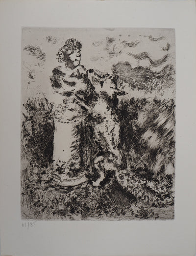 Marc CHAGALL : Le renard et le buste, Gravure originale (vue générale) - Crédit photo : Galerie Art.Paris