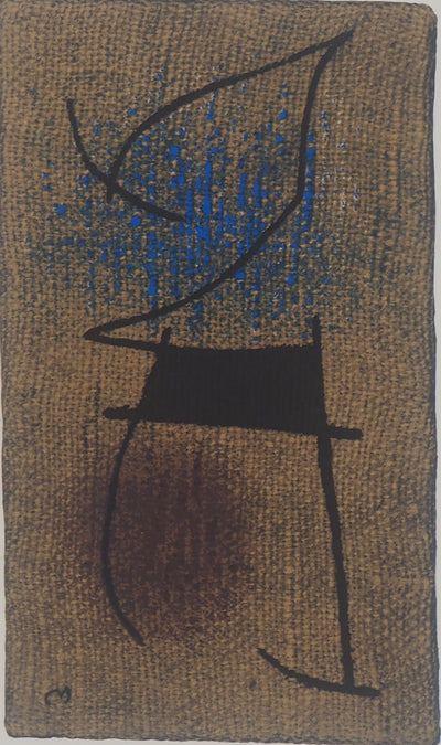 Joan MIRO : Femme en bleu, Lithographie originale (photo de détail 2) - Crédit photo : Galerie Art.Paris