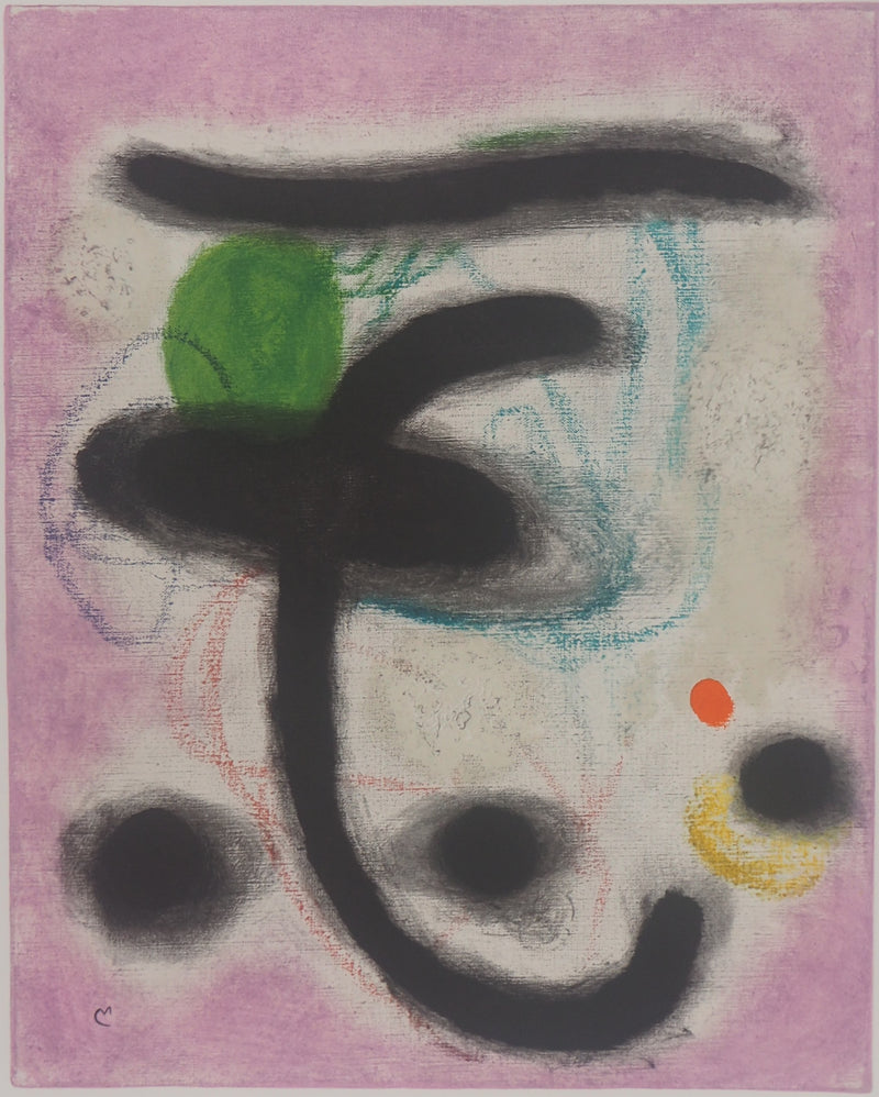 Joan MIRO : Portrait de Femme, Lithographie originale (photo de détail 2) - Crédit photo : Galerie Art.Paris