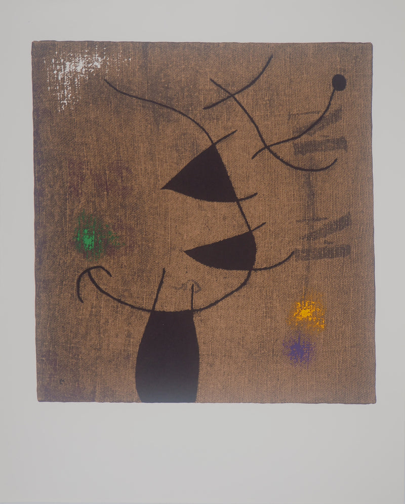 Joan MIRO : Femme dans le vent, Lithographie originale (vue générale) - Crédit photo : Galerie Art.Paris