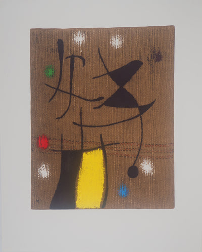 Joan MIRO : Femme au téléphone, Lithographie originale (vue générale) - Crédit photo : Galerie Art.Paris