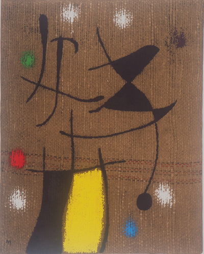 Joan MIRO : Femme au téléphone, Lithographie originale (photo de détail 2) - Crédit photo : Galerie Art.Paris