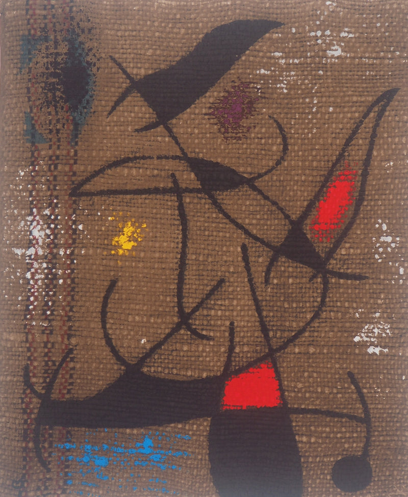 Joan MIRO : Femme et oiseaux, Lithographie originale (photo de détail 2) - Crédit photo : Galerie Art.Paris