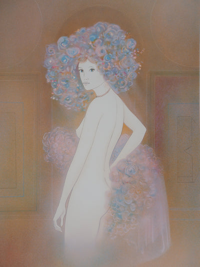 Guy RIBES : Jeune fille en fleurs, Lithographie originale (photo de détail 4) - Crédit photo : Galerie Art.Paris