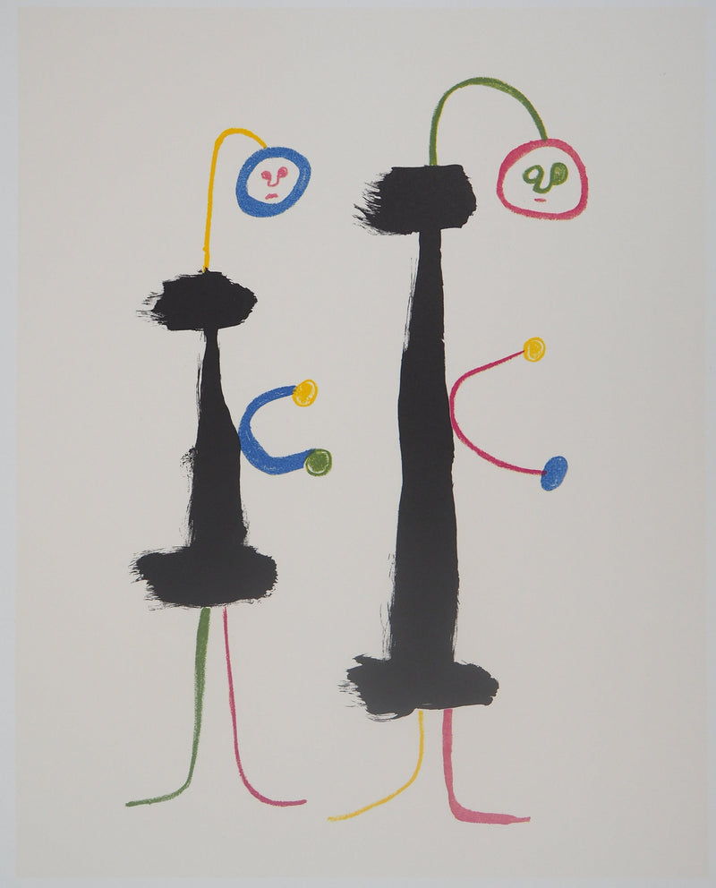 Joan MIRO : Amoureux surréalistes, Lithographie originale (photo de détail 3) - Crédit photo : Galerie Art.Paris