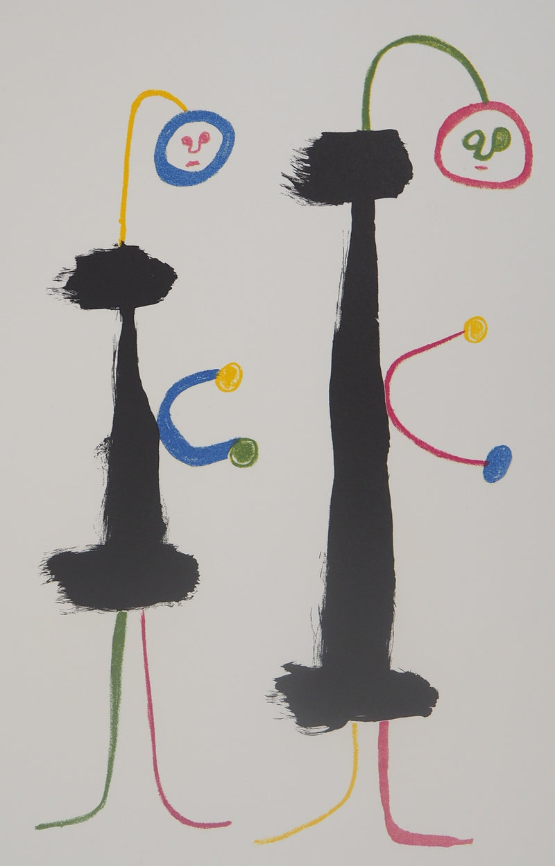 Joan MIRO : Amoureux surréalistes, Lithographie originale (photo de détail 4) - Crédit photo : Galerie Art.Paris