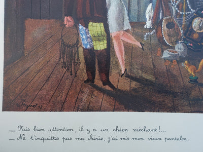 Raymond PEYNET : Le chien méchant, Gravure originale (photo de détail 4) - Crédit photo : Galerie Art.Paris