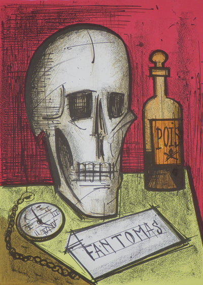 Bernard BUFFET : Le poison (série Fantomas), Lithographie originale (vue générale) - Crédit photo : Galerie Art.Paris