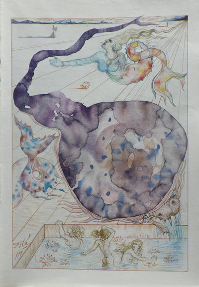 Salvador DALI : Les créatures marines, oeuvre originale (vue générale) - Crédit photo : Galerie Art.Paris